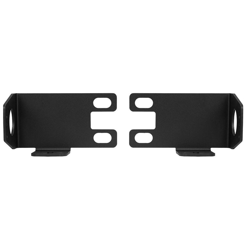 Rigid Bumper Mount: two flat black bumper light bar mounting plates with slotted holes, on white
