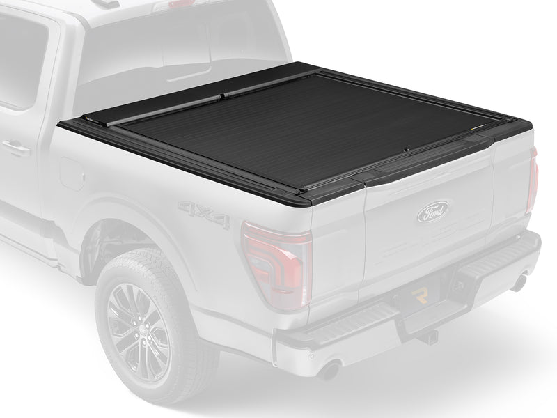 Roll-N-Lock A-Series XT shown fitted to a pickup bed in a cutaway illustration