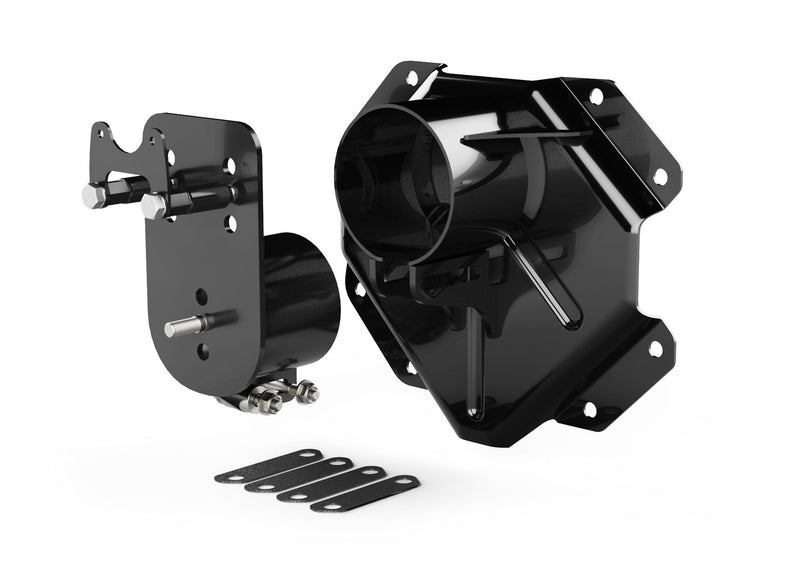 TeraFlex Alpha HD adjustable spare tire mount kit with plate spacers on a white background