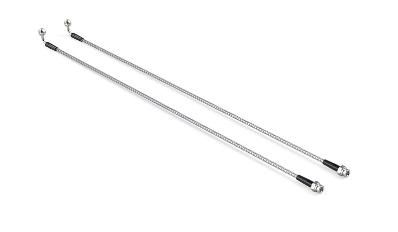 TeraFlex Brake Component, shown on a studio background: pair of stainless braided brake lines on white