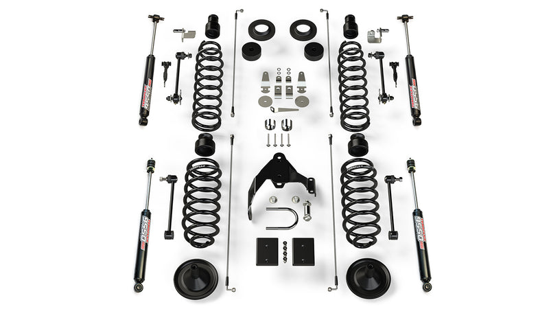 TeraFlex 4" Coil Spring Base Lift Kit & 9550 VSS Twin-Tube on a white background