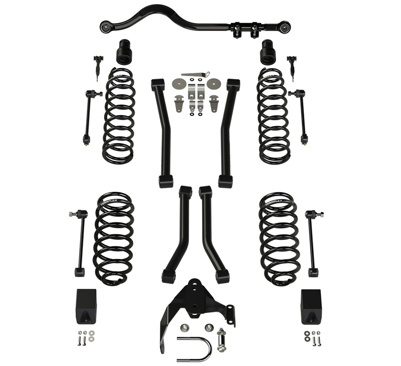 TeraFlex 3" Suspension System with 4 Sport Control Arms, No Shocks on a white background