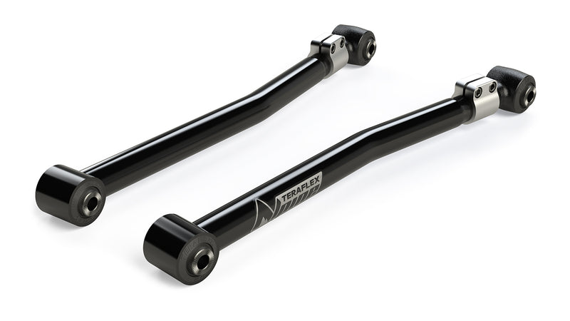 TeraFlex Control Arm, shown on a studio background: two black adjustable TeraFlex Alpine control arms with silver clamps on white