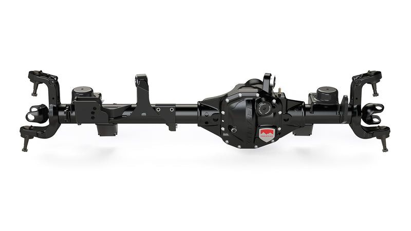 TeraFlex HD Axle, shown on a studio background: front axle housing with knuckles and TeraFlex diff cover, studio render on white