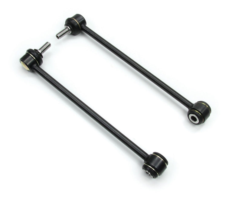 TeraFlex Sway Bar Component, shown on a studio background: pair of black sway bar end links with threaded studs and bushings on white