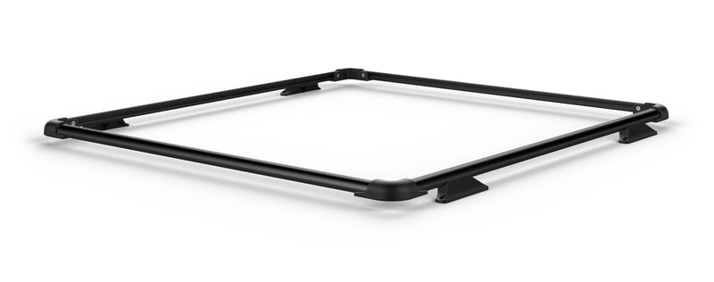 Black TeraFlex Nebo roof rack raised rail frame on a white background