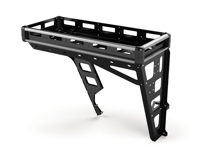 TeraFlex Alta cargo rack with silver rails on a white background