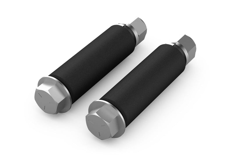 Two TeraFlex Alta Hi-Lift jack mount posts with rubber sleeves on a white background