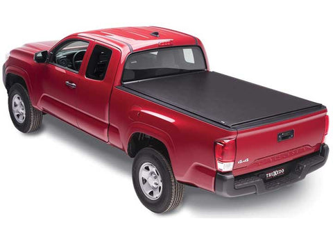 TruXedo Lo Pro soft roll-up tonneau cover closed on a 2016-2023 Toyota Tacoma, widest view