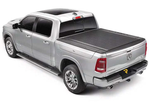TruXedo Lo Pro soft roll-up tonneau cover closed on a 2019-2024 Ram 1500, widest view