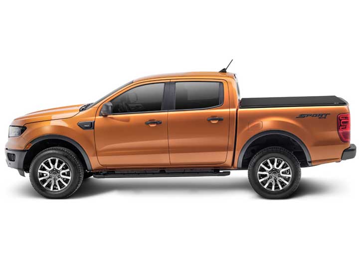 TruXedo Sentry CT hard roll-up tonneau cover closed on a 2019-2023 Ford Ranger, side profile