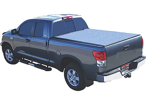 TruXedo TruXport soft roll-up tonneau cover closed on a 2007-2013 Toyota Tundra, widest view