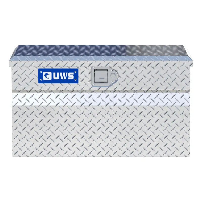 UWS 30" Utility Chest Box in Bright Aluminum, straight-on front elevation