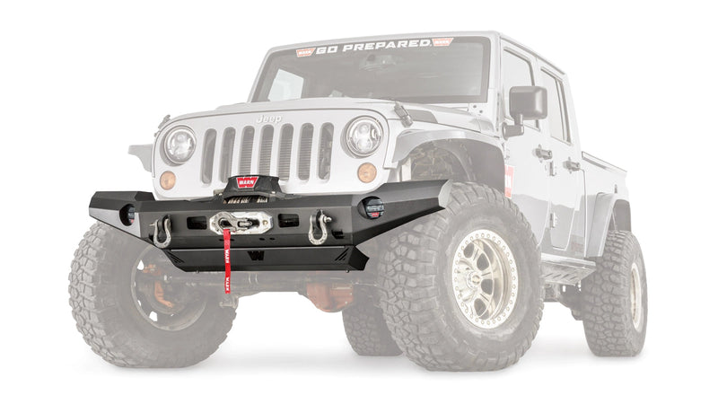 Warn Elite Front Bumper for 2007-2017 Jeep Wrangler / 2018 Jeep Wrangler JK, ghost view with the vehicle faded to show the bumper