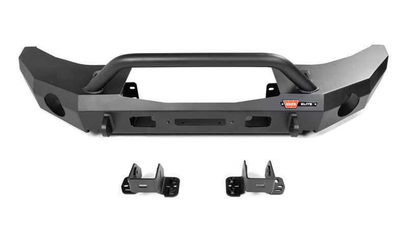 Warn Elite Front Bumper with Prerunner Grille Guard for 2021-2026 Ford Bronco, bumper with grille guard and mounting brackets