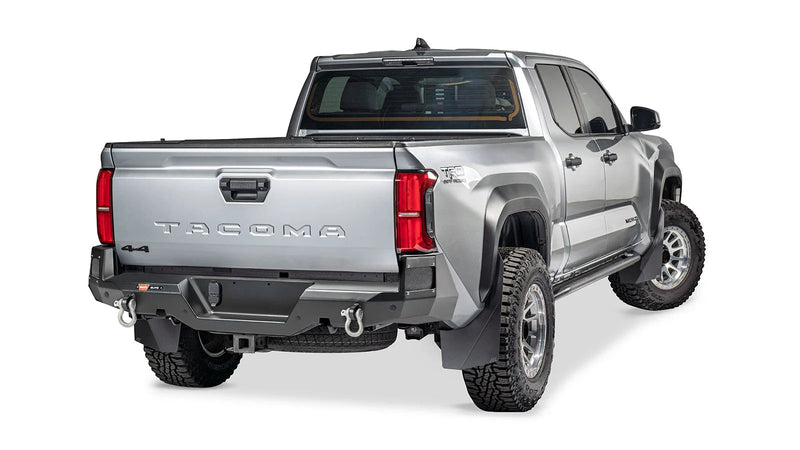 Warn Elite Rear Bumper for 2024-2026 Toyota Tacoma, shown installed on the truck
