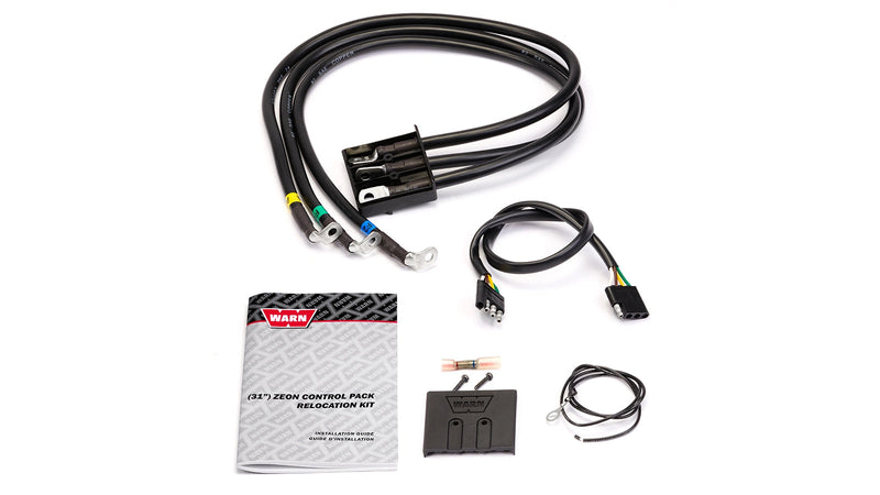 Warn Control Pack Relocation Wiring Kit, 31", the complete kit as sold with its installation guide (no bracket)