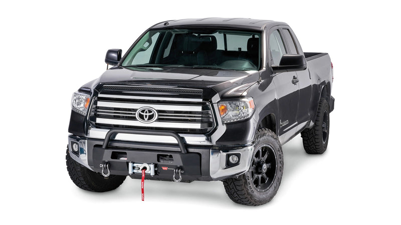Warn Semi-Hidden Winch Mount with Grille Guard for 2014-2021 Toyota Tundra, alternate view
