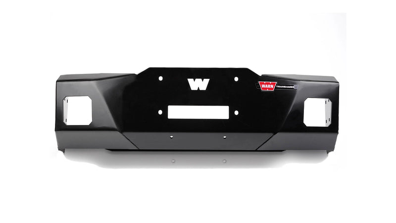 Warn Trans4mer Gen III Large-Frame Winch Carrier Kit for 2017-2026 Ford/Ram (multiple models), studio view of the winch carrier