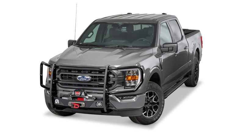 Warn Trans4mer Gen III Grille Guard Kit for 2021 Ford F-150, shown installed on the vehicle