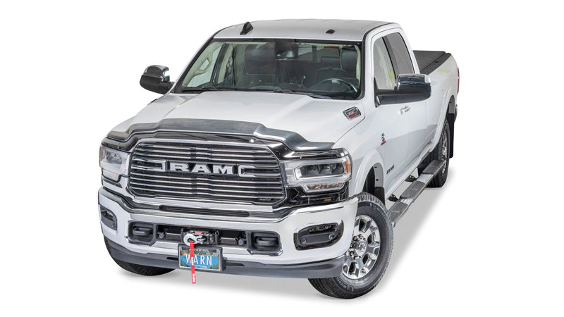 Warn Fully Hidden Winch Mount Kit for 2019-2026 Ram 2500/3500, shown installed on the vehicle