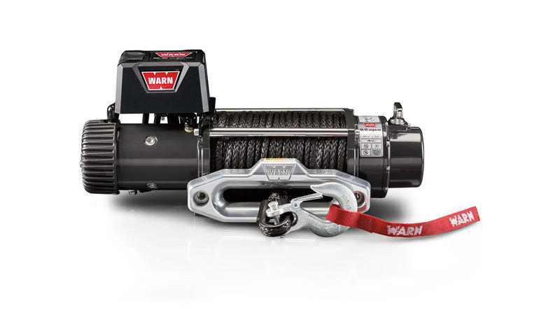 Warn 9.5XP-S Winch with synthetic rope, front view
