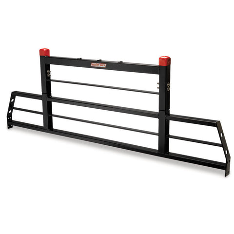 Weather Guard 1908 Protect-A-Rail heavy-duty steel cab protector in black, three-quarter studio view