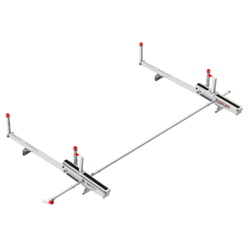 Weather Guard 2271-3-01 EZGLIDE2 Fixed Drop-Down Van Ladder Rack, studio three-quarter view on a plain white background