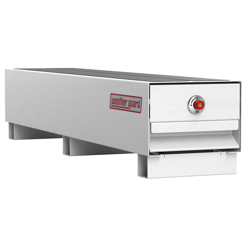 Low front view of the Weather Guard 305-3-04 PACK RAT drawer unit in white