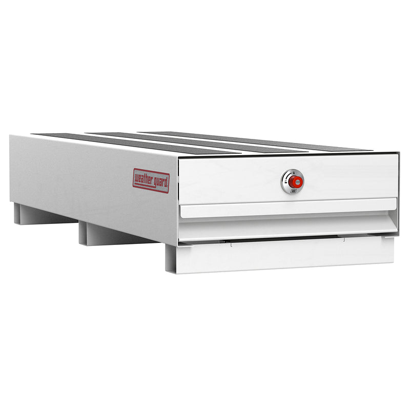 Low front view of the Weather Guard 306-3-04 PACK RAT drawer unit in white