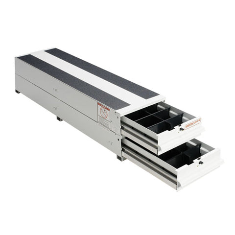Weather Guard 326-3 ITEMIZER aluminum drawer unit in white, three-quarter hero view