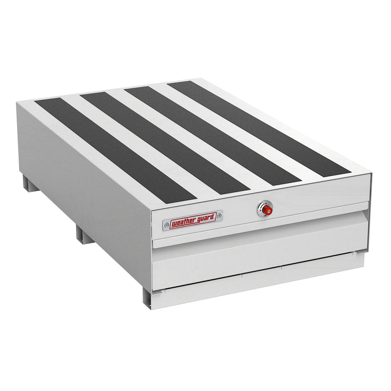 Weather Guard 337-3-04 PACK RAT steel drawer unit in white, closed, three-quarter hero view