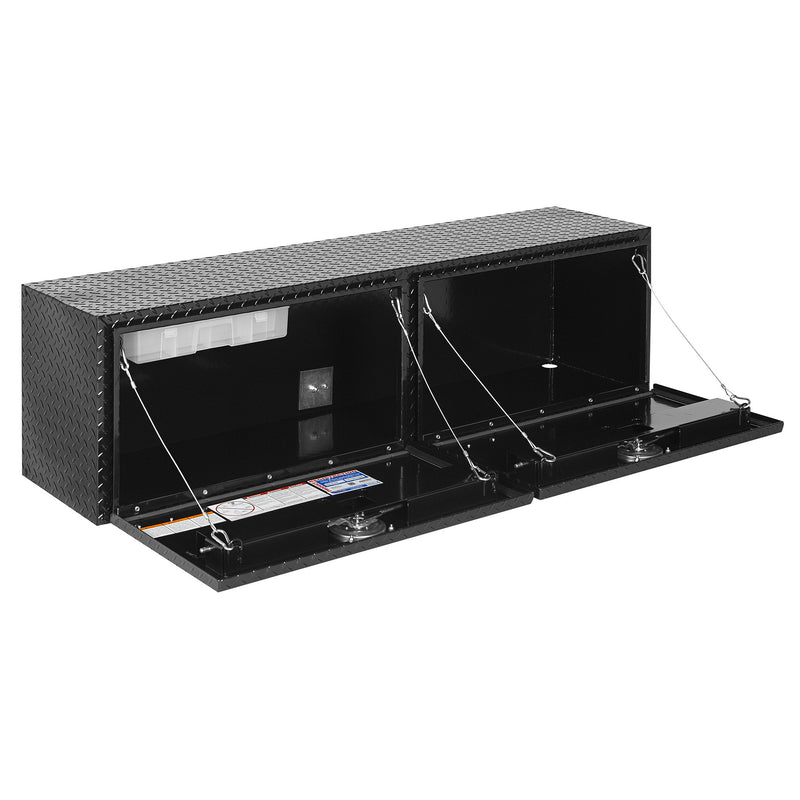 Weather Guard 365-5-02 Super-Side box in gloss black, doors open, showing the interior floor and the full opening