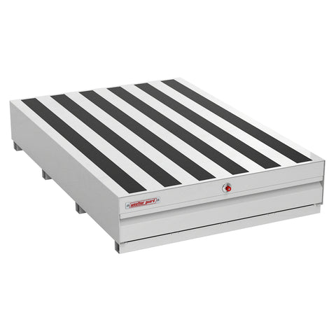 Weather Guard 3713-3-04 PACK RAT steel drawer unit in white, closed, three-quarter hero view