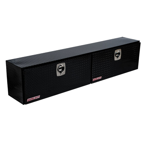 Weather Guard 391-5-02 Super Hi-Side box in gloss black, front three-quarter studio view with the doors closed