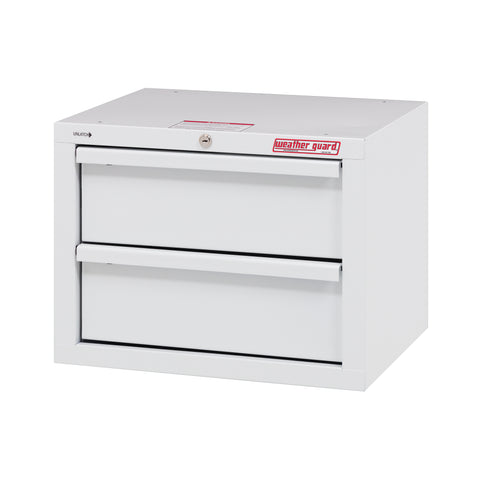 Weather Guard 902-3-01 Secure Storage 2-Drawer Module, studio three-quarter view on a plain white background