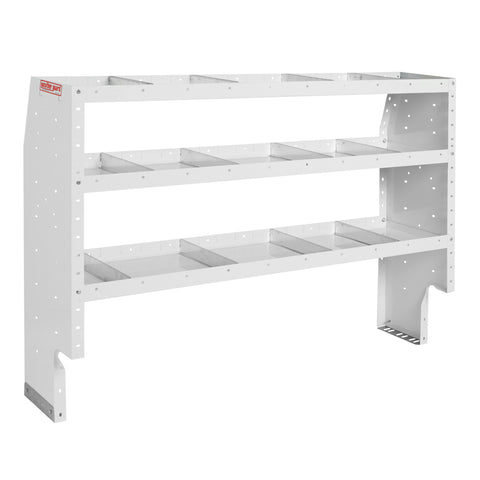 Weather Guard 9346-3-03 Heavy Duty 3-Shelf Adjustable Steel Van Storage Unit, studio three-quarter view on a plain white background
