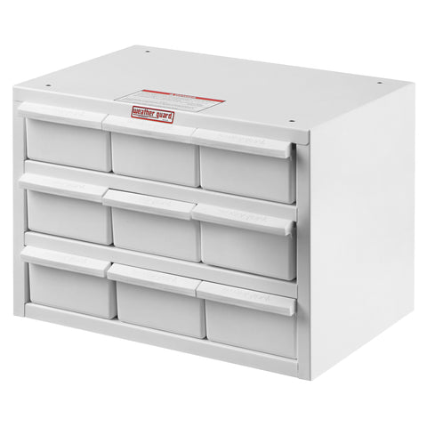 Weather Guard 9909-3-02 Parts Cabinet, studio three-quarter view on a plain white background