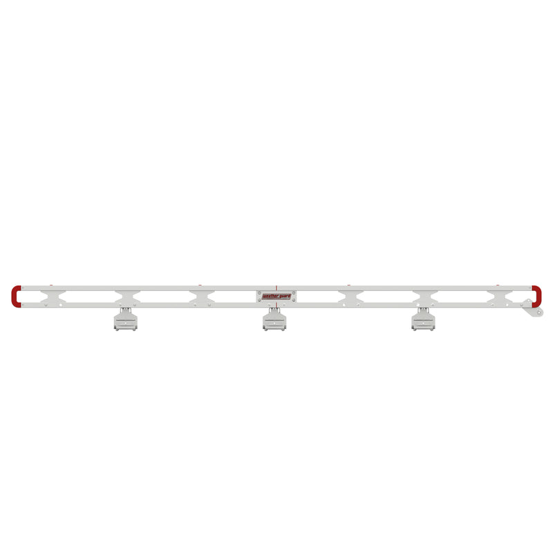 Weather Guard ASRS001 Standard Safari Aluminum Van Roof Rack, front elevation of the standard rack