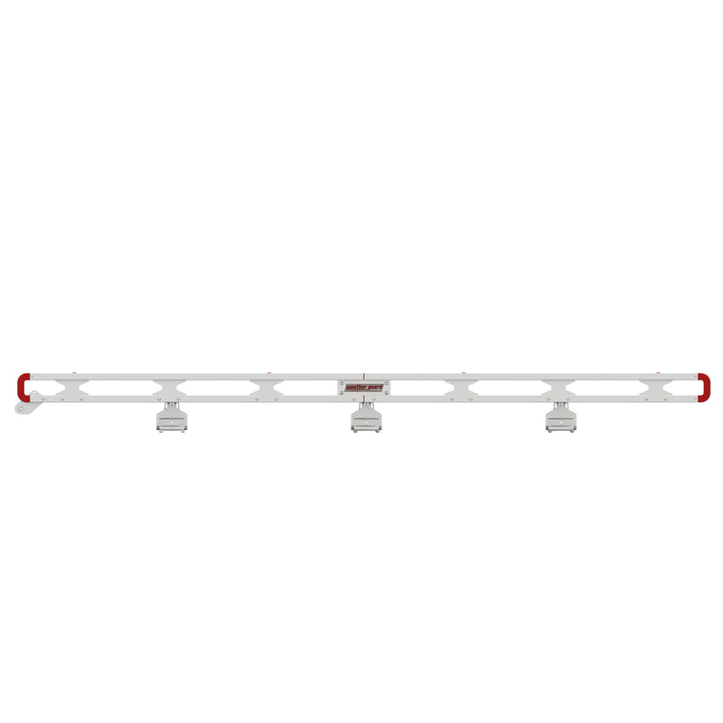 Weather Guard ASRS001 Standard Safari Aluminum Van Roof Rack, rear elevation of the standard rack