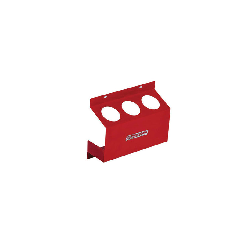 Weather Guard red steel three-can organizer