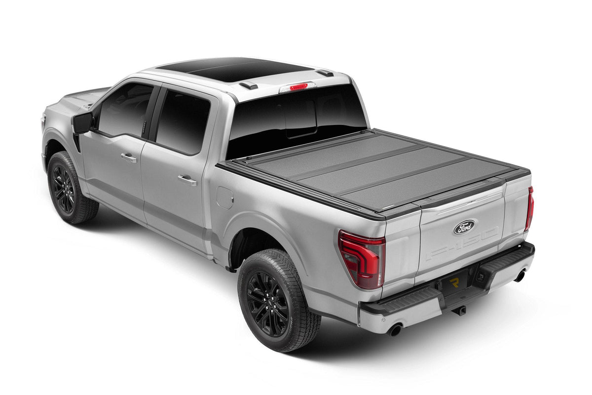 2024 Ford F-150 with a BAKFlip MX4 hard folding cover closed over the bed
