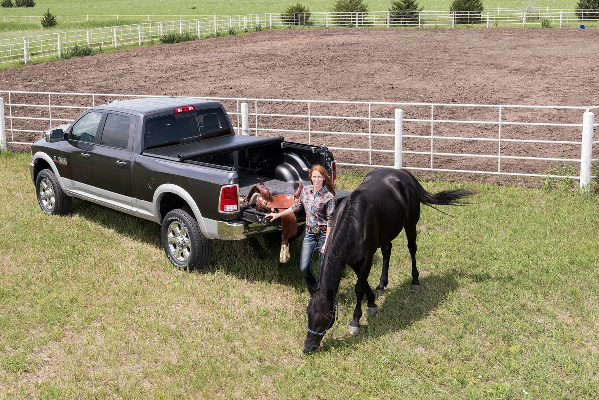 TruXedo TruXport roll-up cover on the bed of a 2016 Ram 2500 pickup