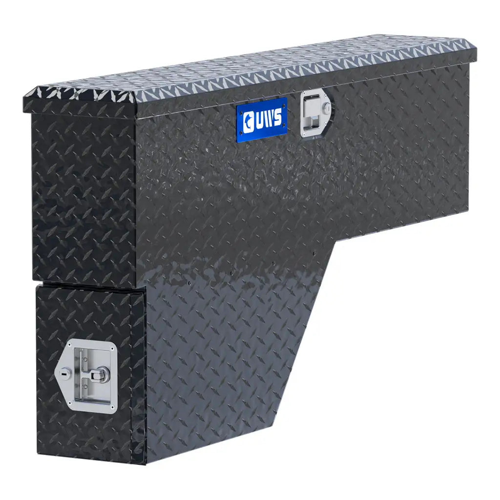 UWS 48" Passenger-Side Wheel Well Truck Tool Box with Drawers, Gloss Black (FW-48-DS-P-BLK)