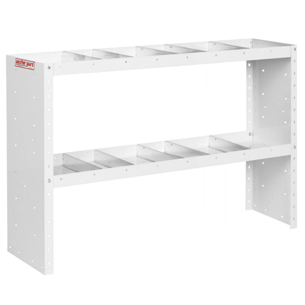 Weather Guard Heavy Duty 2-Shelf Adjustable Steel Van Storage Unit, 52"W x 13.5"D x 34"H (9335-3-03)