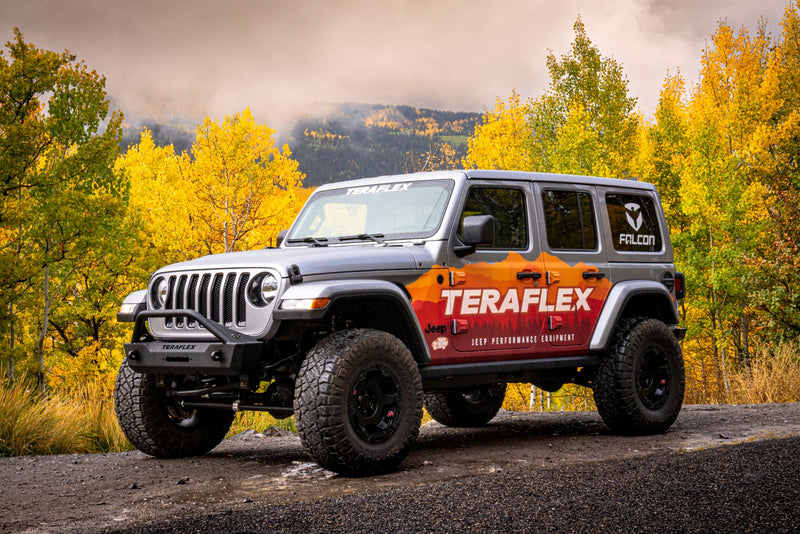 TeraFlex 2.5" Trail Select Sport Kit with Falcon 1.1 Shocks installed on a Jeep Wrangler JL, view 3
