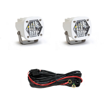 Baja Designs S1 White LED Auxiliary Light Pod Pair, with Wide Cornering pattern, studio photo