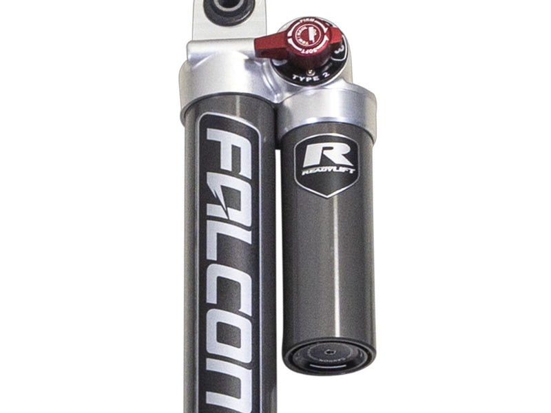 ReadyLIFT 4" Coil Spring Suspension System With Falcon 2.1 Shocks Falcon 2.1 rear piggyback shock with 3-position adjuster, studio view