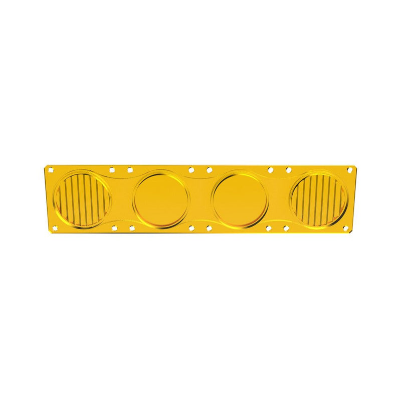 KC HiLiTES FLEX ERA LED Light Bar Replacement Lens, performance yellow combo beam light bar lens, front view