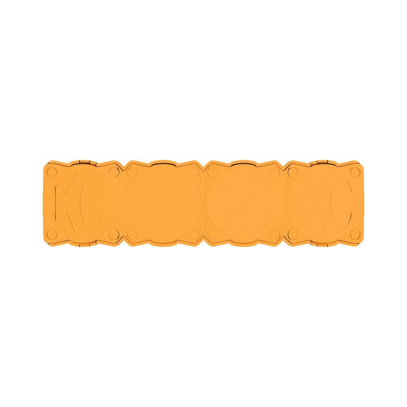 KC HiLiTES FLEX ERA LED Light Bar 10" Cover & Shield, amber FLEX ERA light bar shield, front view